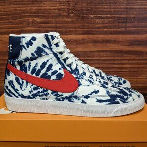 Nike Blazer Mid '77 Vintage Men's 9 Tie Dye USA Red White Blue Shoes CZ7874-600